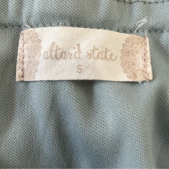 Altar'd State sage green ruffled mini fit and flare silhouette party dress S - Picture 8 of 8